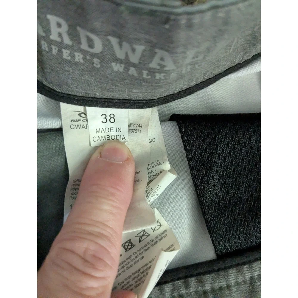Rip Curl Boardwalk Hybrid Shorts Mens 38 Grey Colorblock Walkshorts CWAPF8